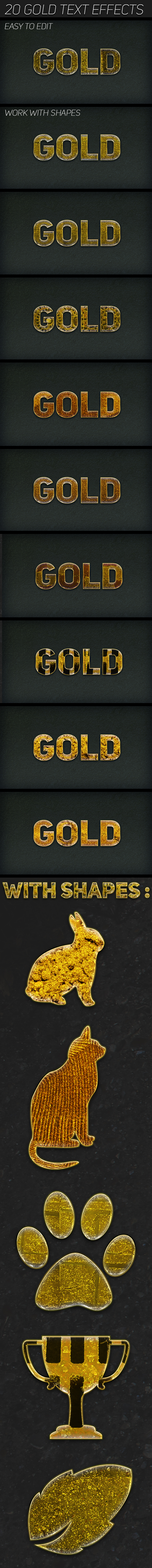 Gold Text Effects - Text Effects Styles