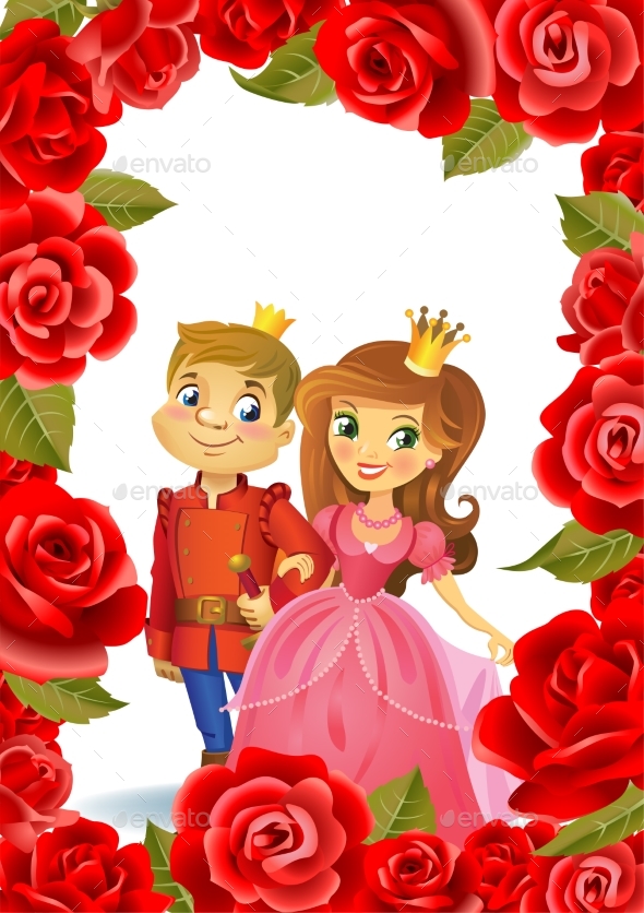Happy Birthday, Princess and Prince, Greeting Card - People Characters