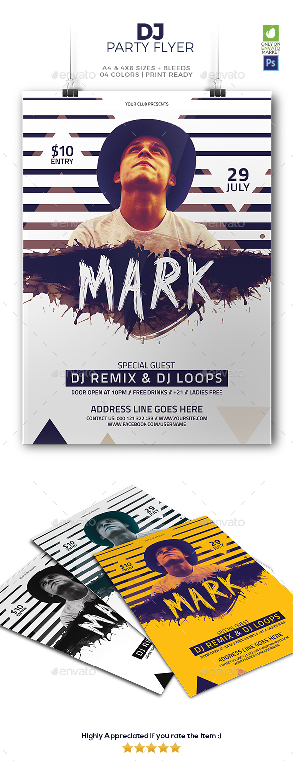 Guest DJ Flyer - Clubs & Parties Events