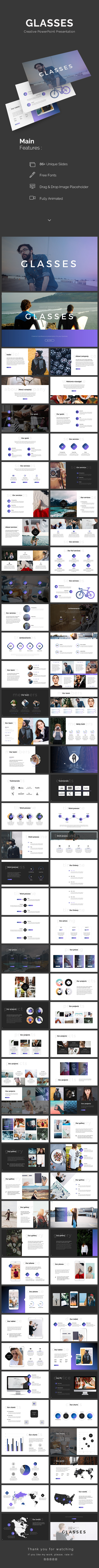 Glasses PowerPoint Template - PowerPoint Templates Presentation Templates