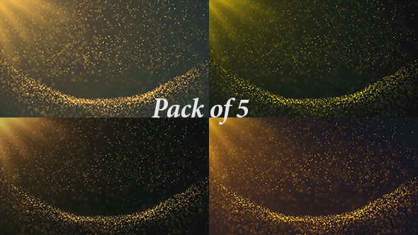Golden Cinematic Scenic Particles Backgrounds Pack