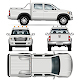 Pickup truck Vector template, Vectors | GraphicRiver