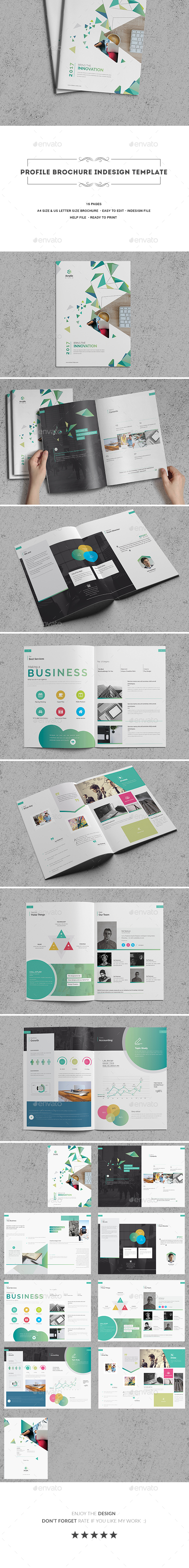 Profile Brochure Indesign Template - Corporate Brochures