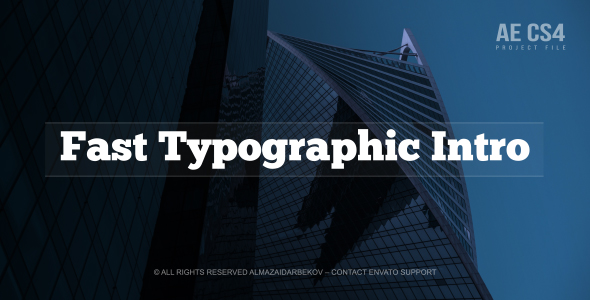 Fast Typographic Intro