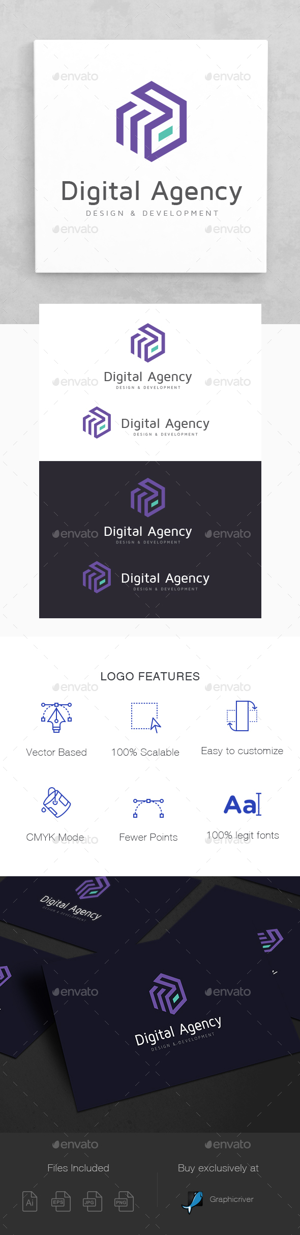Digital Agency Logo Template - Letters Logo Templates