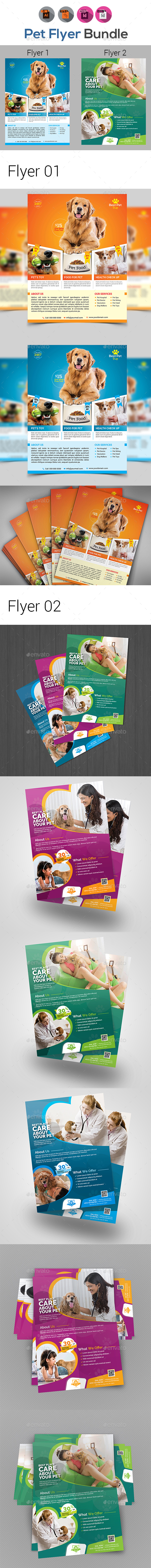 Pets Flyer Template Bundle V3 - Corporate Flyers