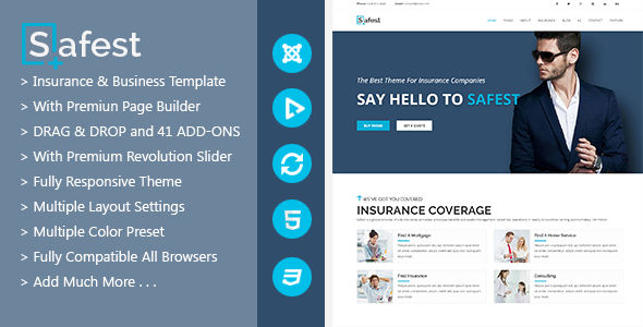 Safest - Insurance Agency & Business Joomla Template - Miscellaneous Joomla