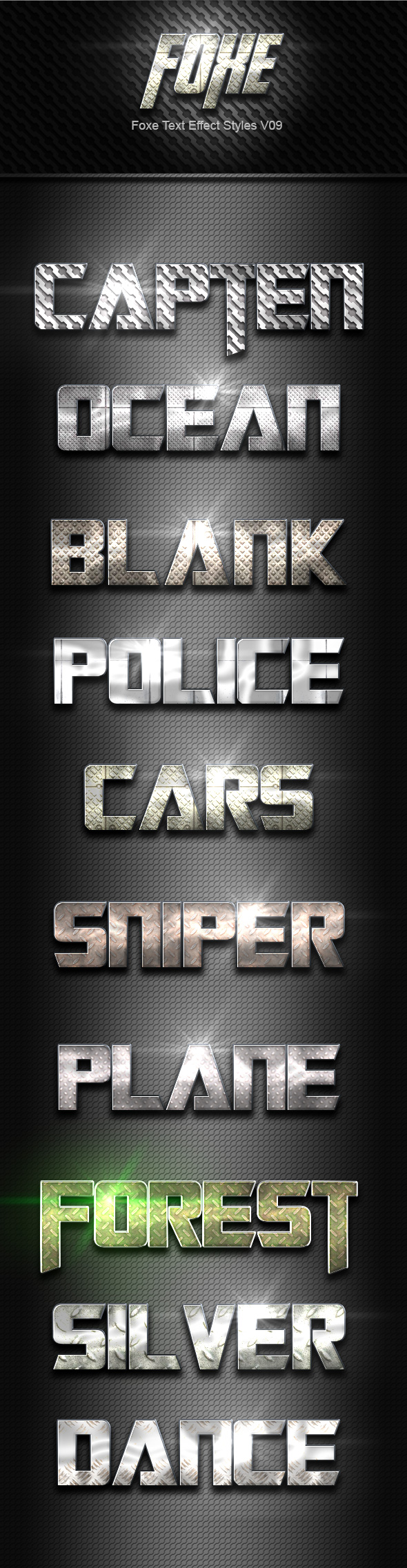 Foxe Text Effect Styles V09 - Text Effects Styles