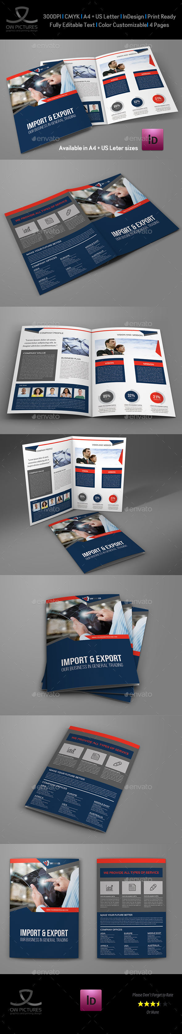 Company Profile Brochure Bi-Fold Template Vol.43 - Corporate Brochures
