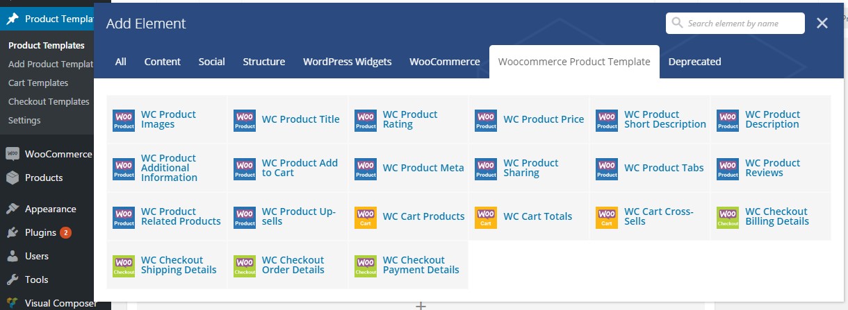 ultimate woocommerce page templates builder wpbakery page builder
