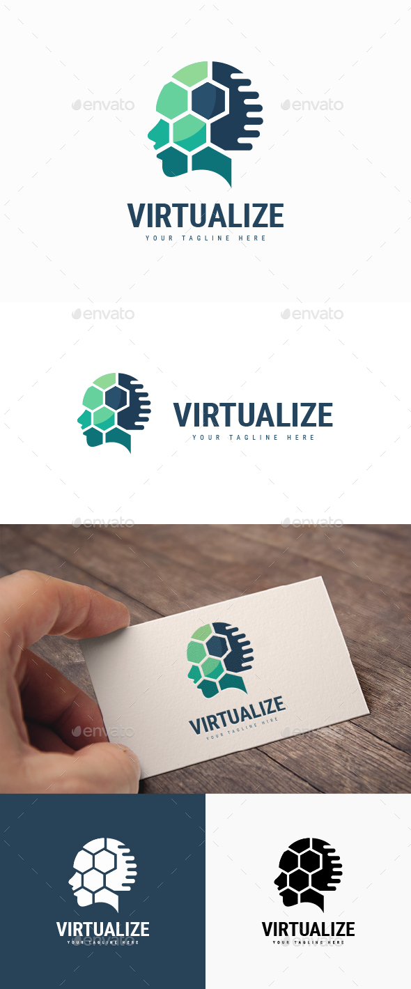 Virtualize Logo - Humans Logo Templates