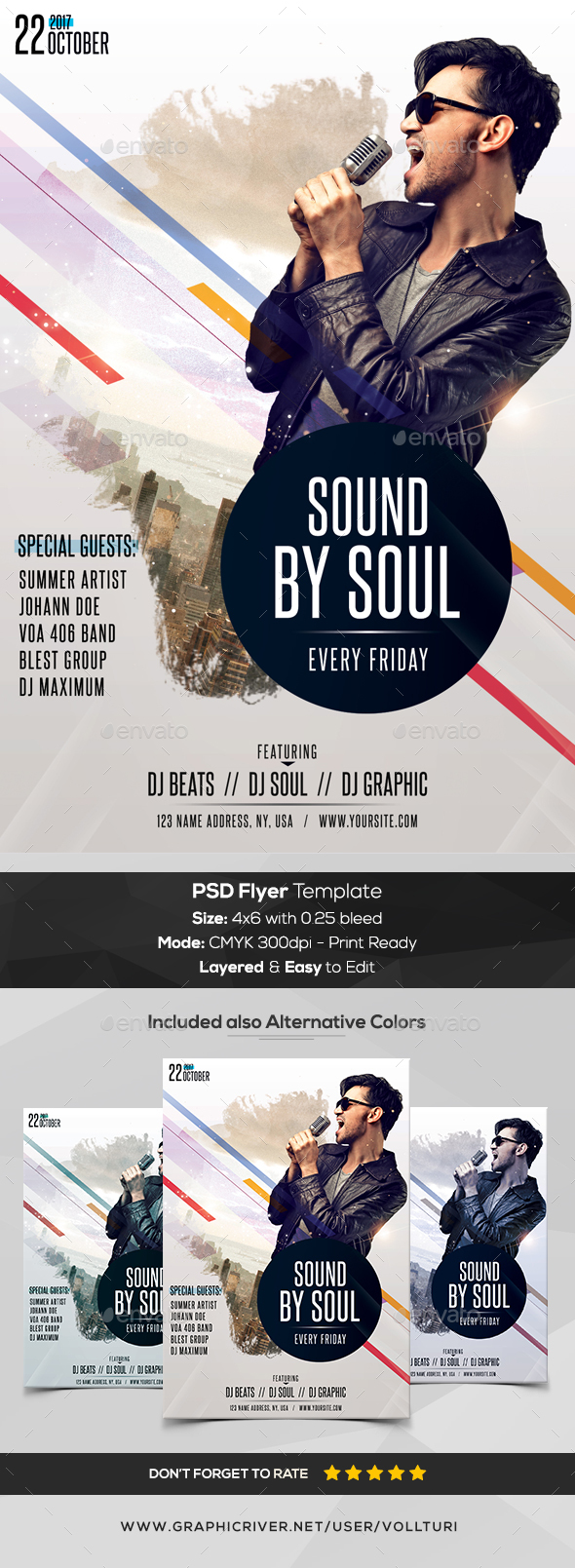 Sound by Soul - PSD Flyer Template - Flyers Print Templates
