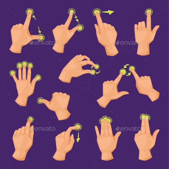 Screen Mobile Gadget Motion Fingers Gestures Tap - People Characters