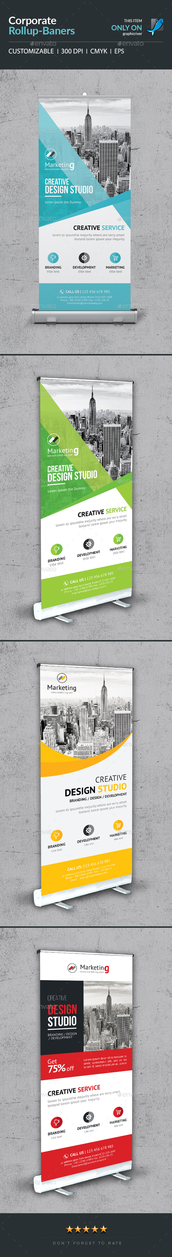 Roll-Up Banner Bundle_3 in 1 - Signage Print Templates