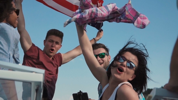 Friends Celebrating on Boat alt