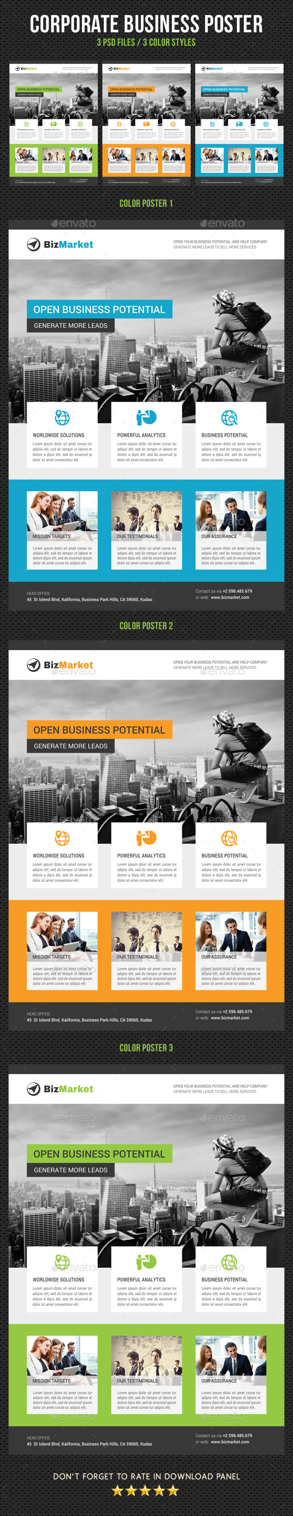 Corporate Business Poster Template V20