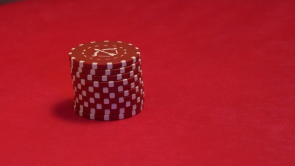 Croupier Makes Trick with Chips.