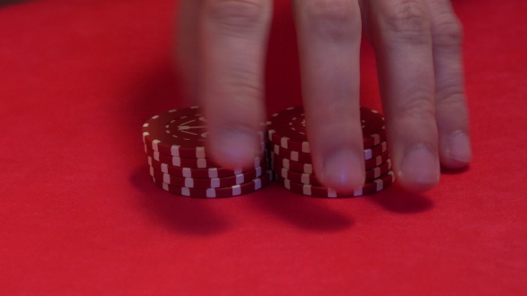 Croupier Makes Trick with Chips.