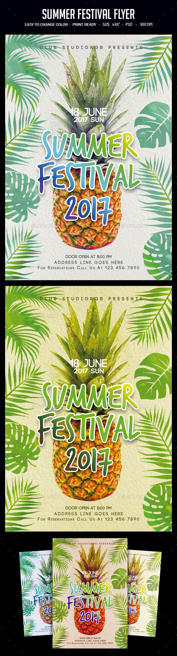 Summer Festival Flyer - Clubs & Parties Events