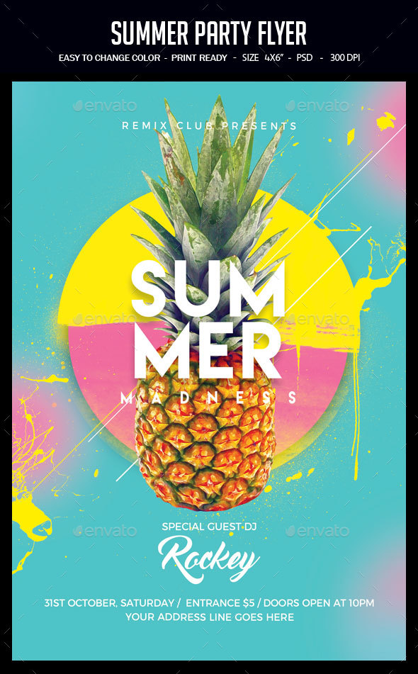 Summer Party Flyer - Clubs & Parties Events