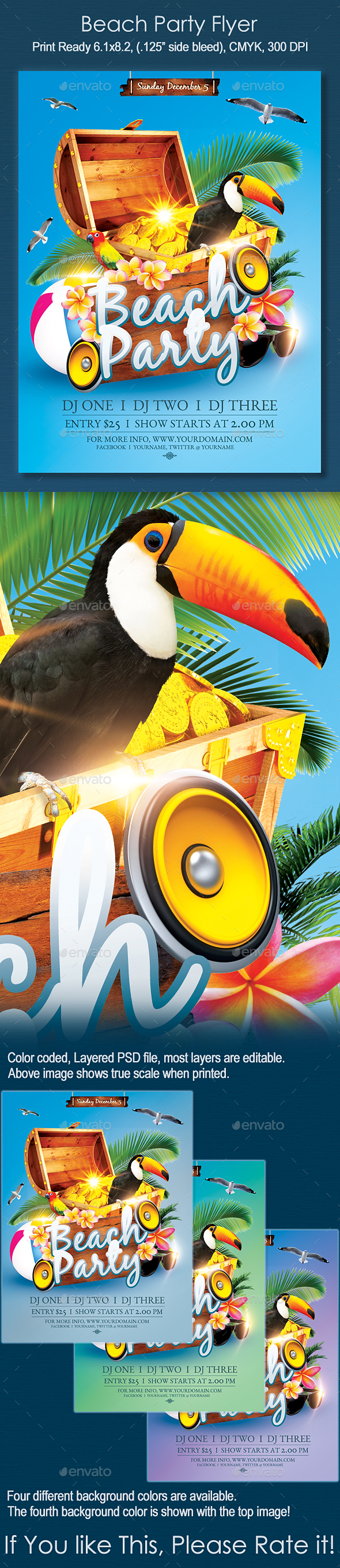 Beach Party Flyer - Clubs & Parties Events