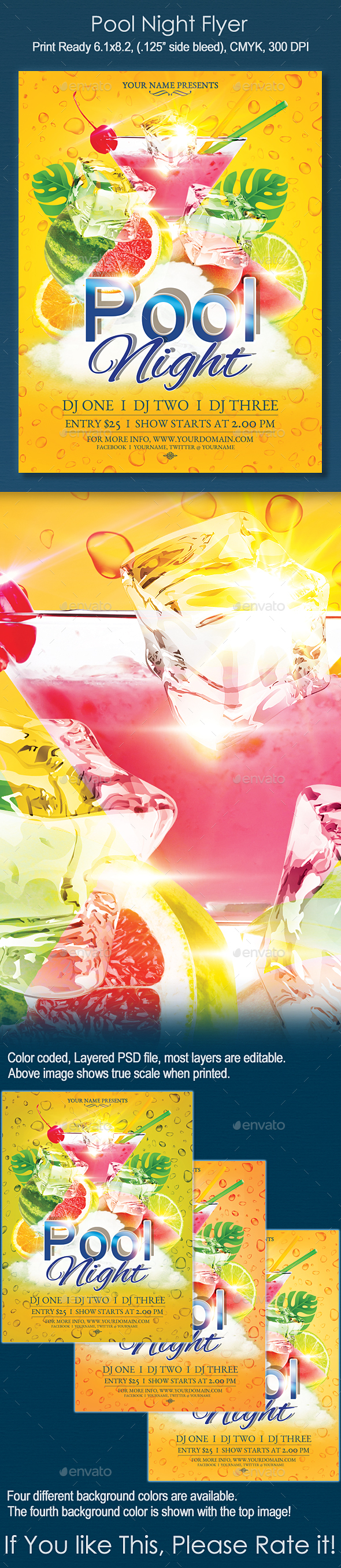 Pool Night Flyer - Clubs & Parties Events