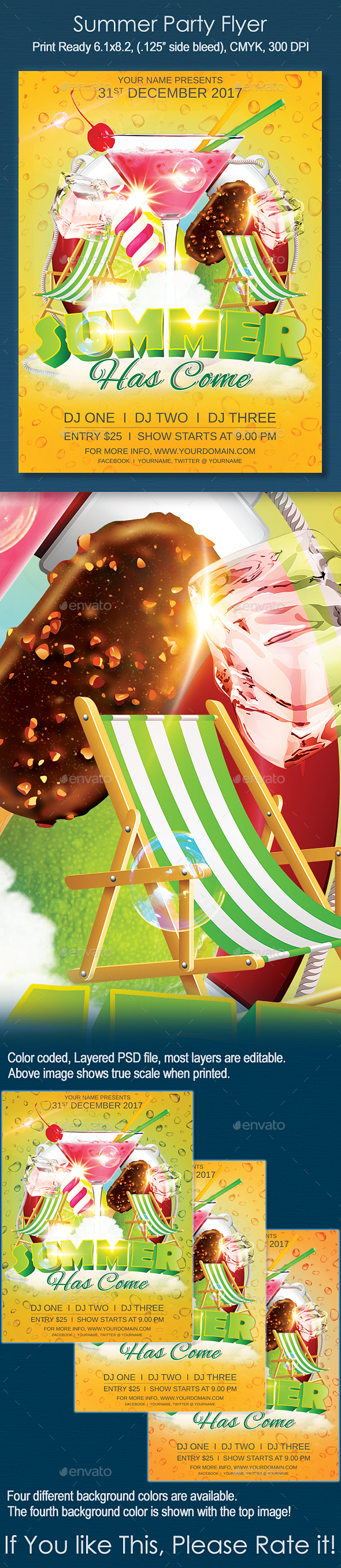 Summer Flyer - Clubs & Parties Events