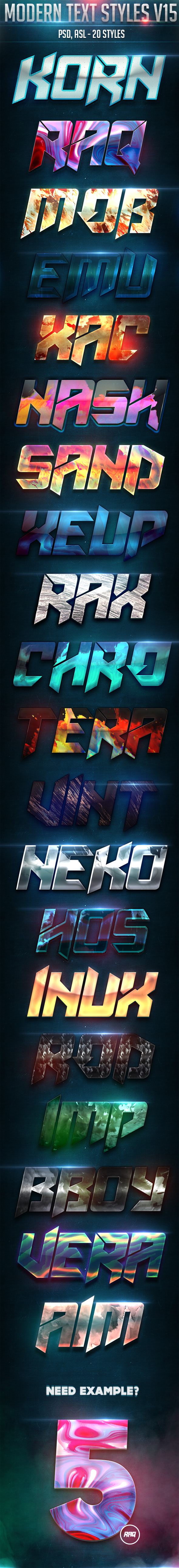 Modern Text Styles V15 - Text Effects Styles
