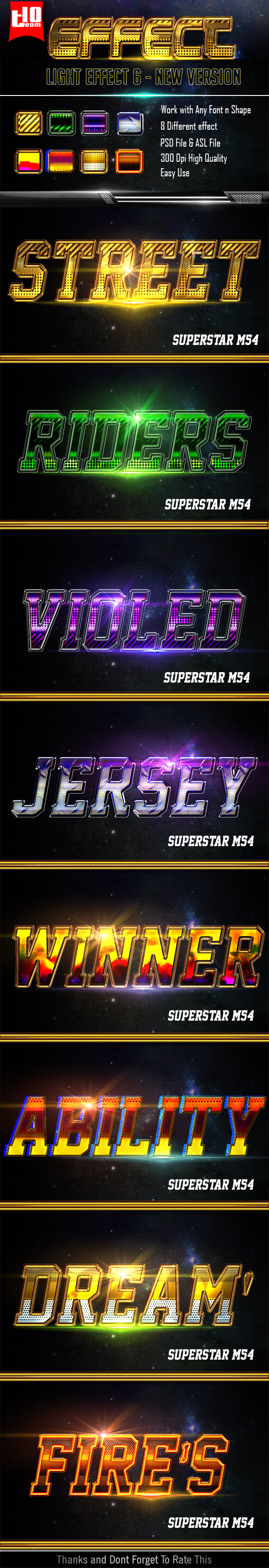 Light Text Effect 6 - Text Effects Styles