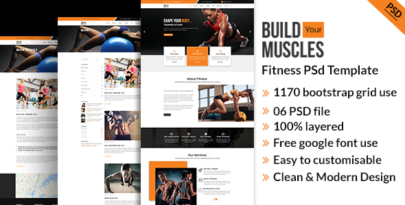 Fitness/Gym PSD Template