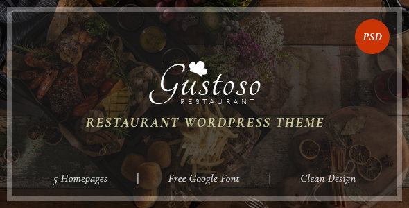 Gustovo - Restaurant PSD Template - Restaurants & Cafes Entertainment