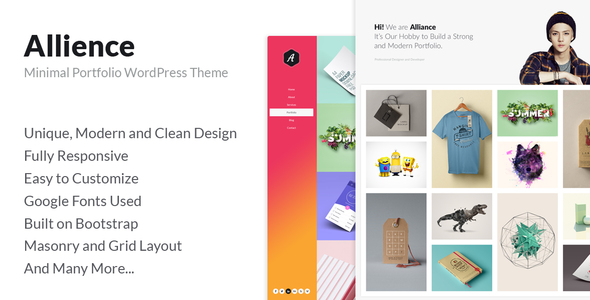 Allience - Minimal Portfolio WordPress Theme. - Portfolio Creative