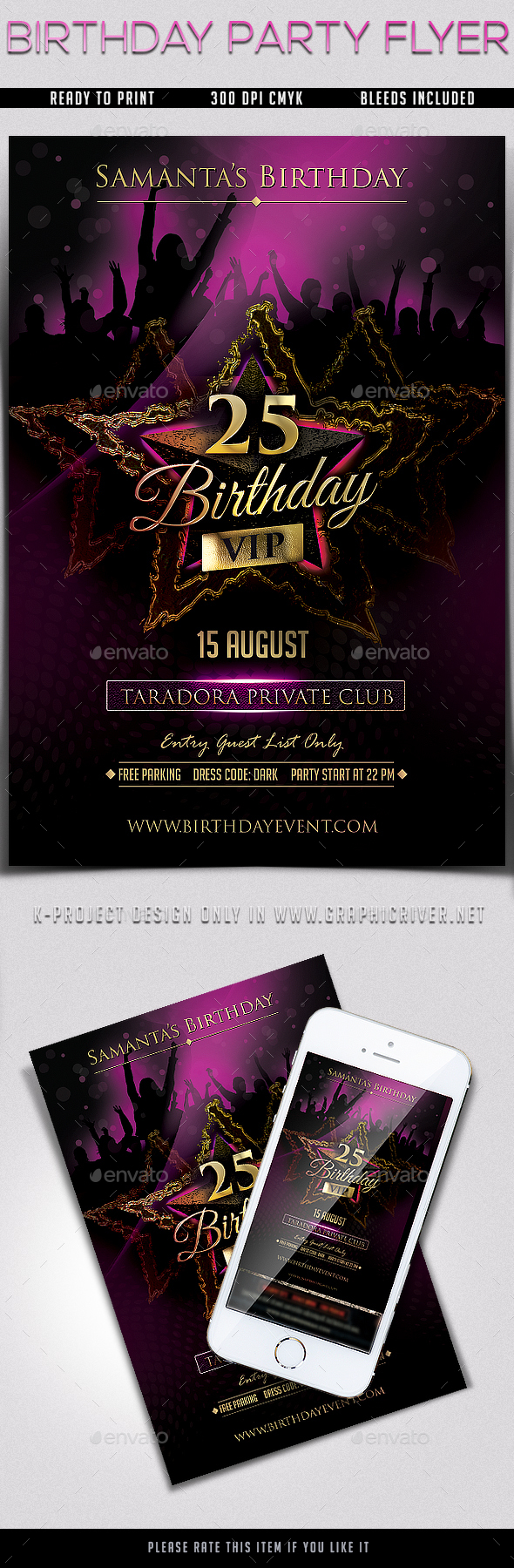 Birthday Party Flyer - Events Flyers