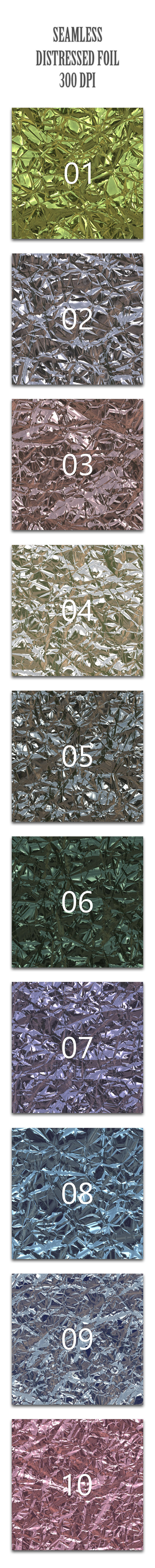 Seamless Distressed Foil - Textures / Fills / Patterns Photoshop