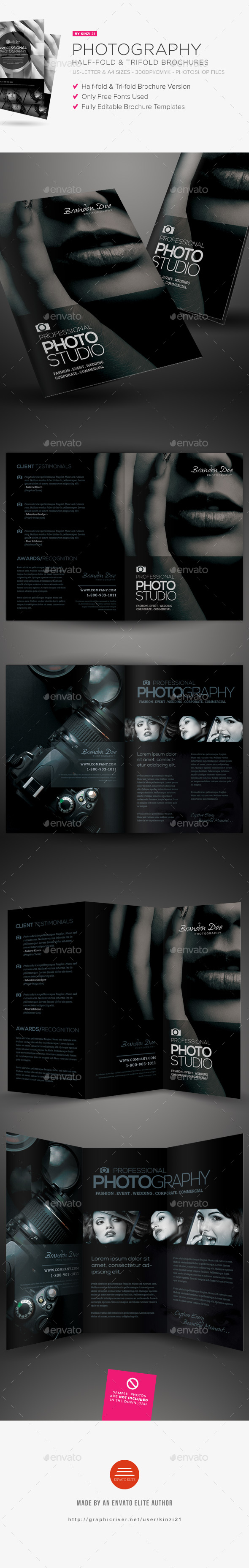 Photography Half-Fold and Trifold Brochures - Corporate Brochures