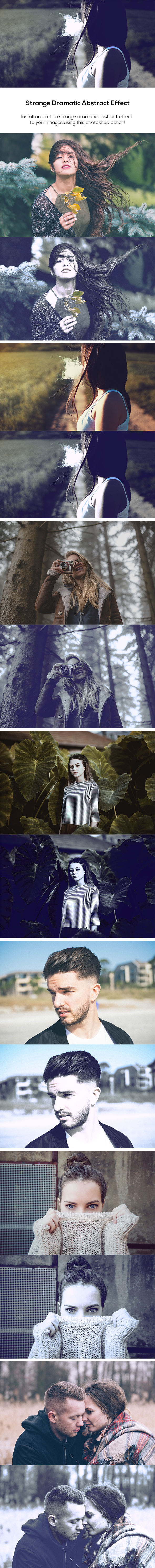 Strange Dramatic Abstract Effect - Photo Effects Actions