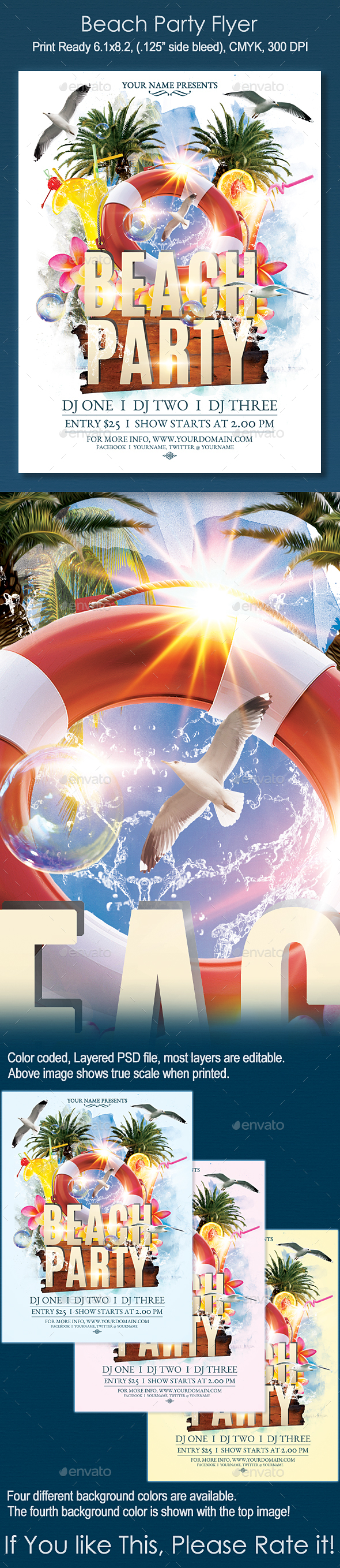 Beach Party Flyer - Clubs & Parties Events