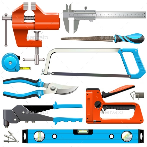 Vector Hand Tools Icons - Industries Business