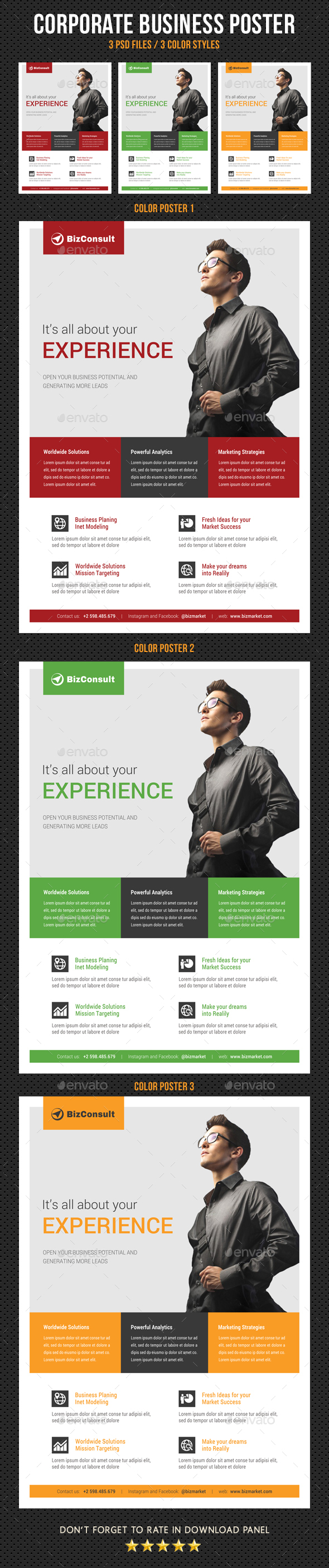 Corporate Business Poster Template V23