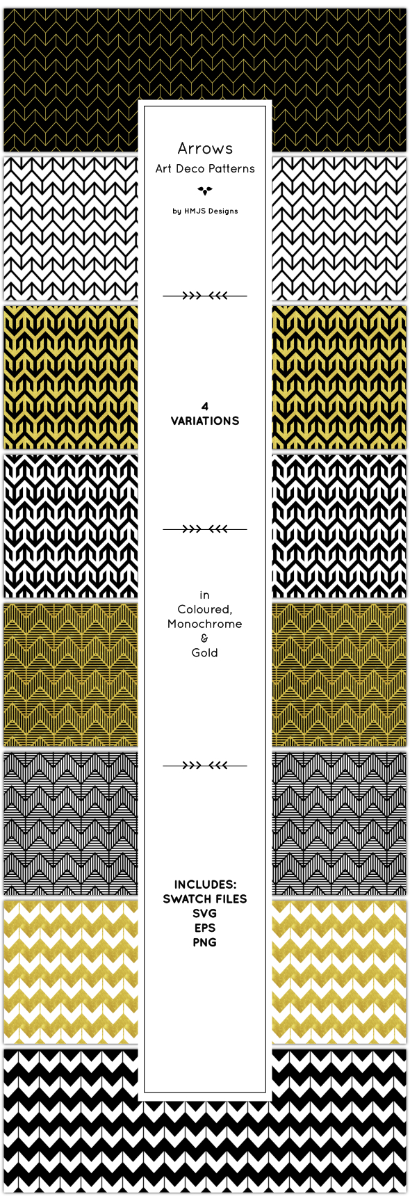 Arrow Patterns - Textures / Fills / Patterns Illustrator