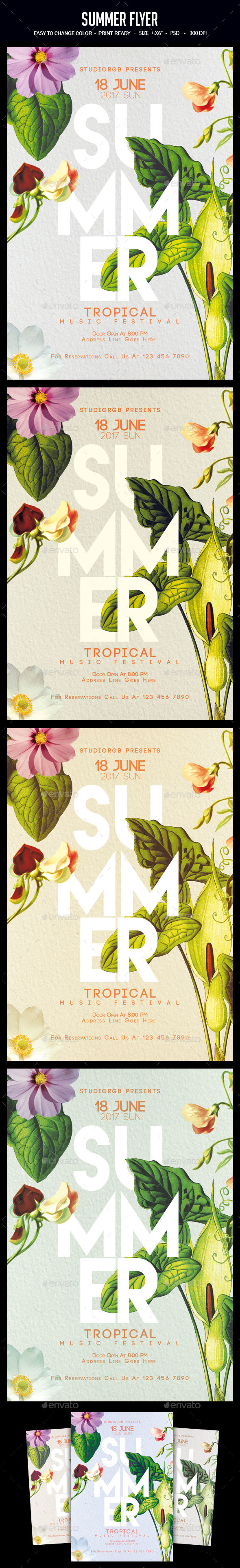 Summer Flyer - Clubs & Parties Events