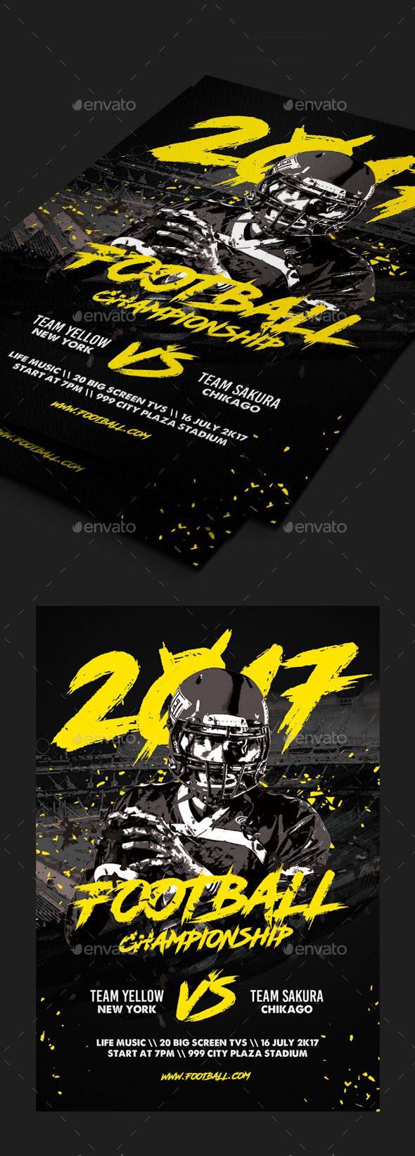 Football Championship 2017 Flyer - Sports Events