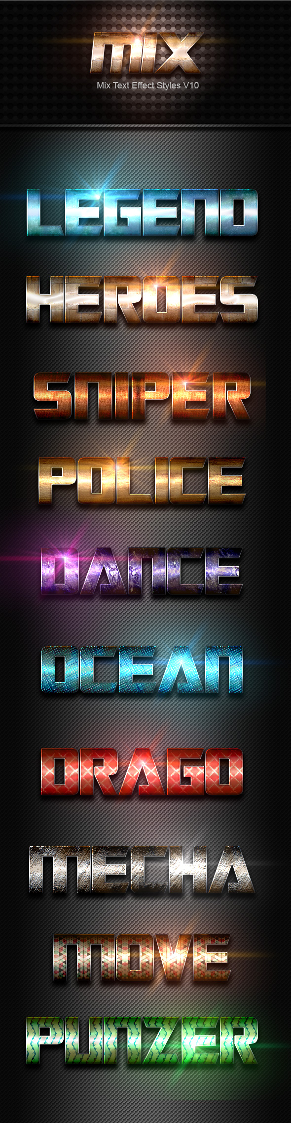 Mix Text Effect Styles V10 - Text Effects Styles
