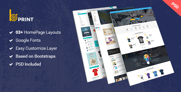 Bprint - Type Design & Printing Services PSD Theme