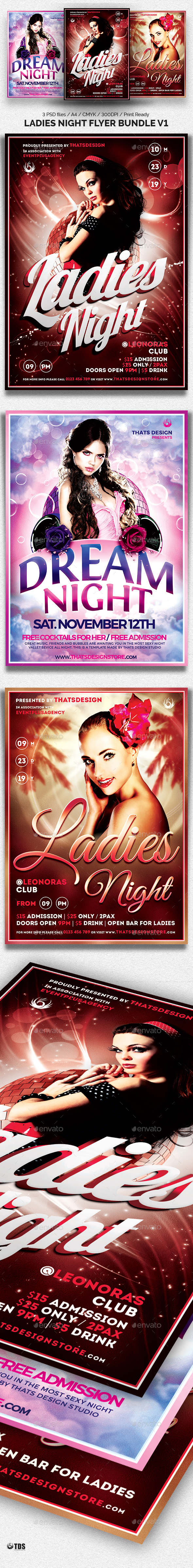 Ladies Night Flyer Bundle V1 - Clubs & Parties Events