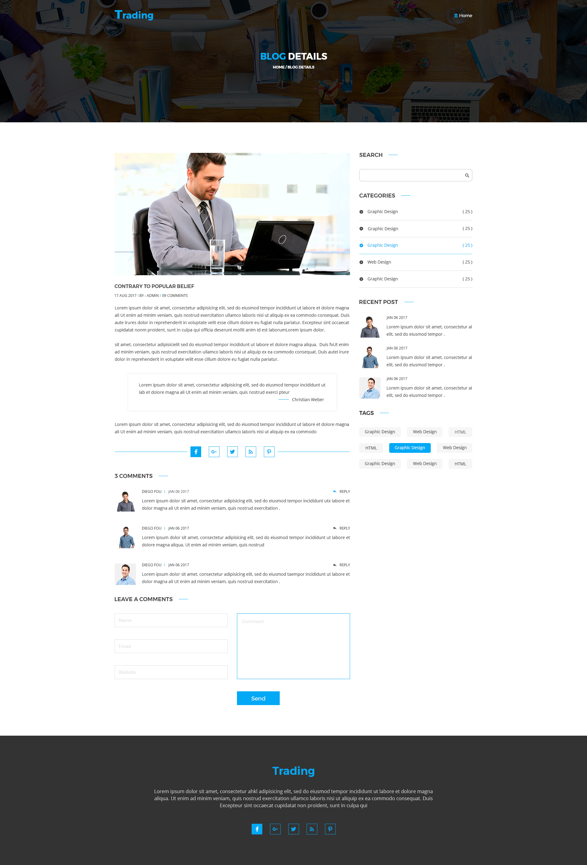 Trading - Corporate PSD Template