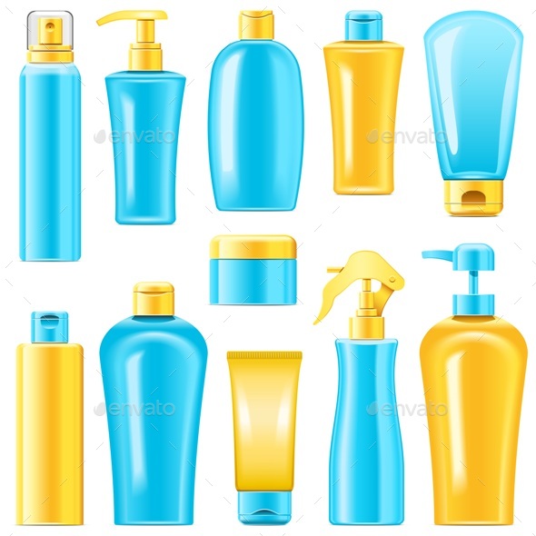Vector Sunscreen Cosmetics - Health/Medicine Conceptual