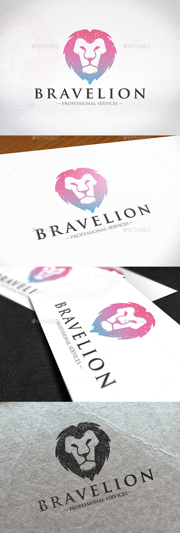Brave Lion Logo Design - Animals Logo Templates