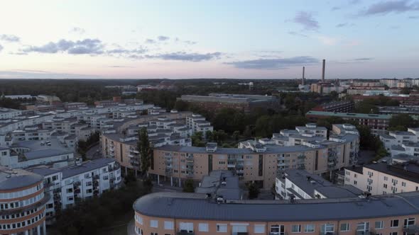 Aerial View of Apartment Buildings in Stockholm