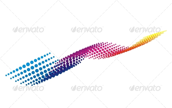 Color pixel wave - Backgrounds Decorative